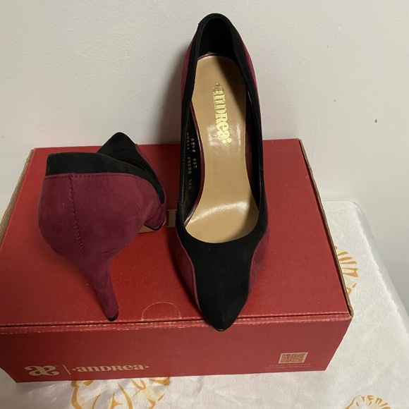 Zapatos Andrea color vino 🍷 combinado con negro - Picture 4 of 4